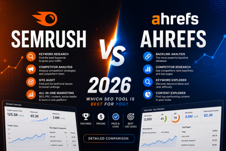 SEMrush vs Ahrefs 2026: Which SEO Tool Wins?