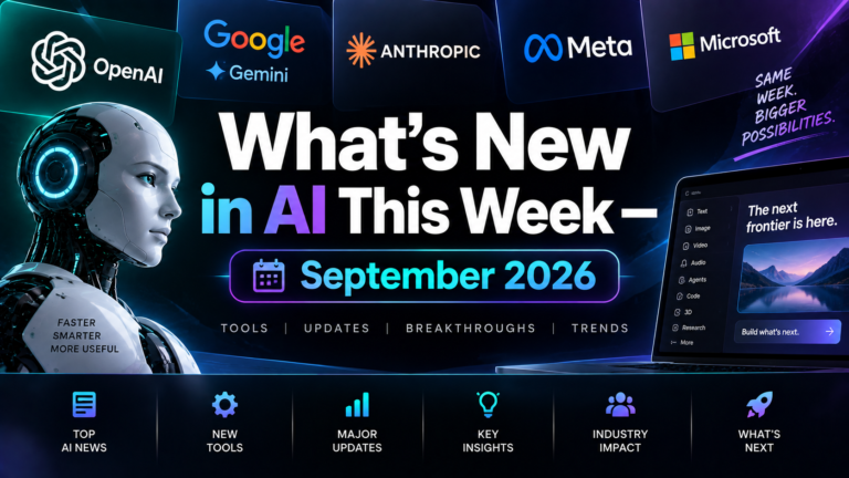 What’s New in AI This Week: September 2026