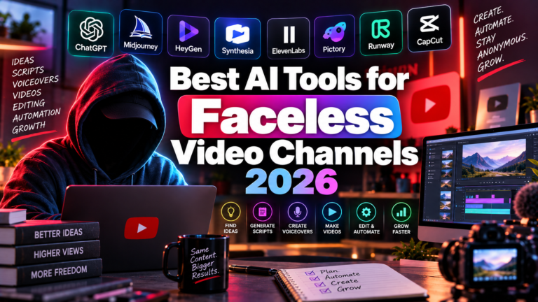 Best AI Tools for Faceless Video Channels 2026: Build and Scale Without Showing Your Face